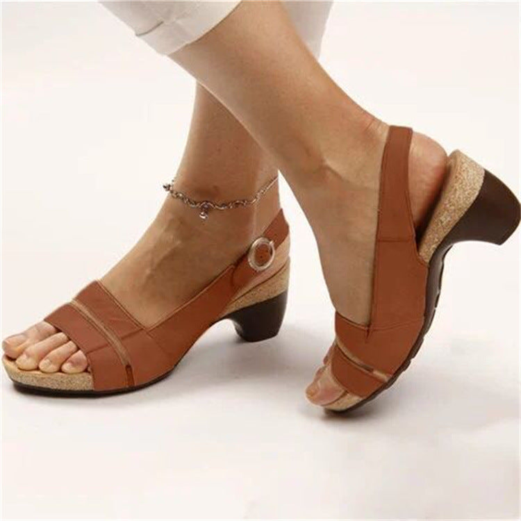 Casual Wedge Sandals with Double Straps