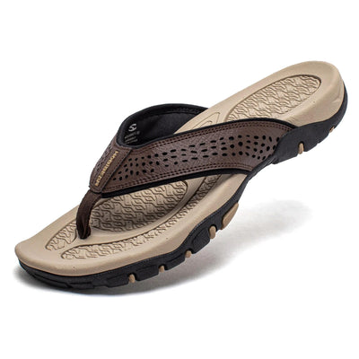 Men’s Arch Support Athletic Flip Flops – Comfortable Sports Sandals for Walking & Everyday Wear