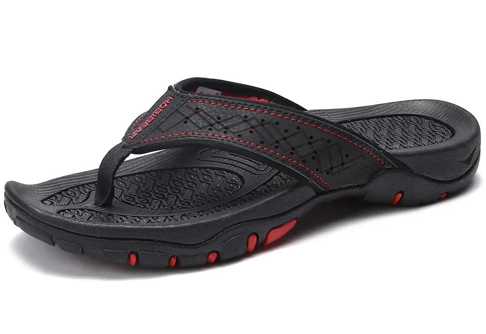 Men’s Arch Support Athletic Flip Flops – Comfortable Sports Sandals for Walking & Everyday Wear