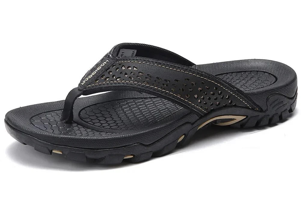 Men’s Arch Support Athletic Flip Flops – Comfortable Sports Sandals for Walking & Everyday Wear