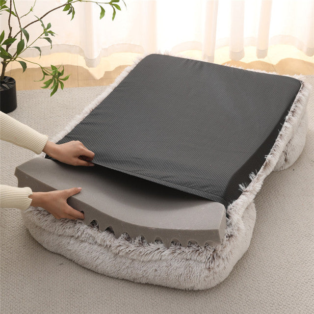 Orthopedic Plush Dog Bed with Removable Washable Cover – Soft, Supportive & Durable-Lumapick
