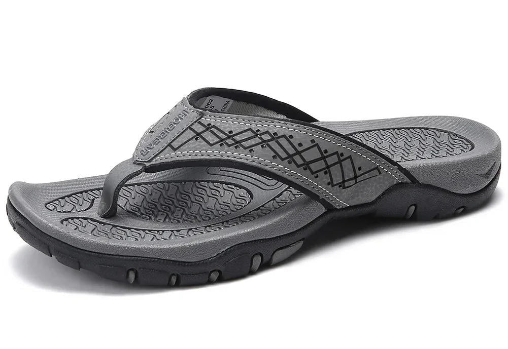 Men’s Arch Support Athletic Flip Flops – Comfortable Sports Sandals for Walking & Everyday Wear