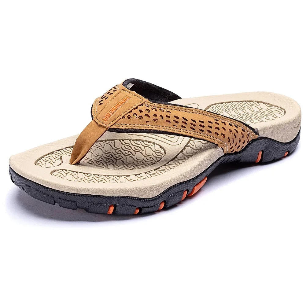 Men’s Arch Support Athletic Flip Flops – Comfortable Sports Sandals for Walking & Everyday Wear
