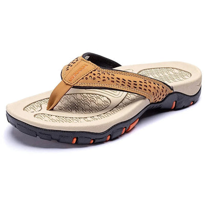 Men’s Arch Support Athletic Flip Flops – Comfortable Sports Sandals for Walking & Everyday Wear
