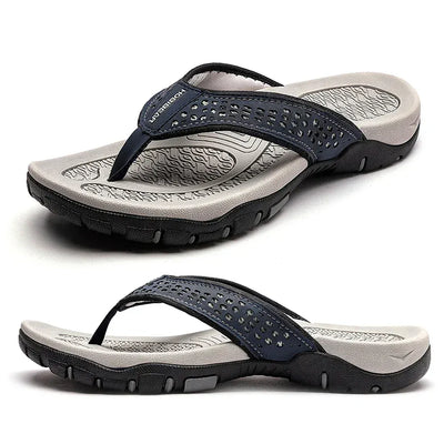 Men’s Arch Support Athletic Flip Flops – Comfortable Sports Sandals for Walking & Everyday Wear
