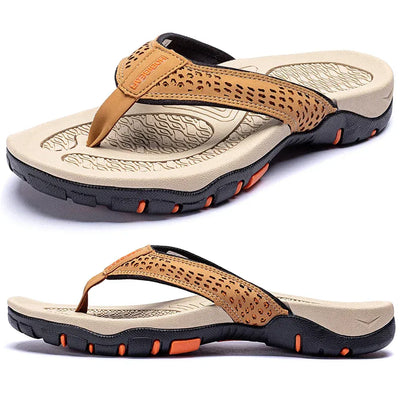 Men’s Arch Support Athletic Flip Flops – Comfortable Sports Sandals for Walking & Everyday Wear