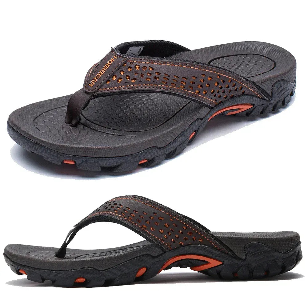 Men’s Arch Support Athletic Flip Flops – Comfortable Sports Sandals for Walking & Everyday Wear