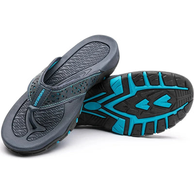 Men’s Arch Support Athletic Flip Flops – Comfortable Sports Sandals for Walking & Everyday Wear