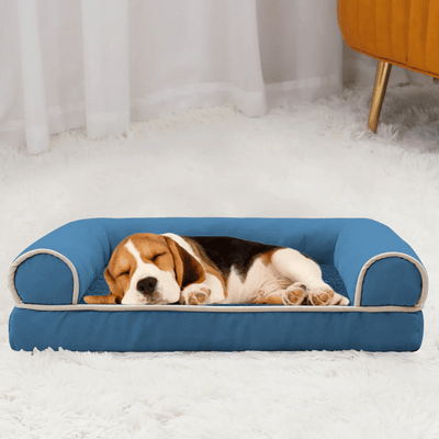 Comfy and Calming Dog Sofa Bolster Bed with Removable Washable Cover-Lumapick