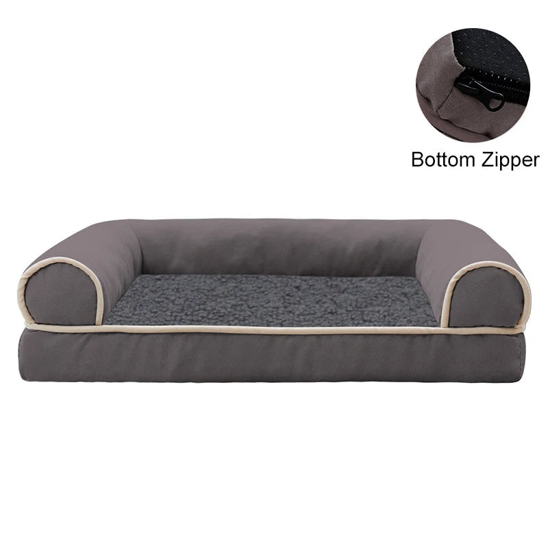Comfy and Calming Dog Sofa Bolster Bed with Removable Washable Cover-Lumapick