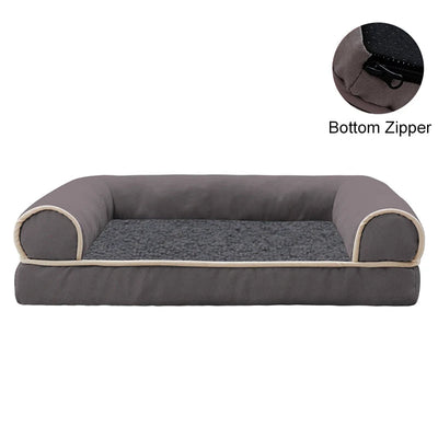 Comfy and Calming Dog Sofa Bolster Bed with Removable Washable Cover-Lumapick
