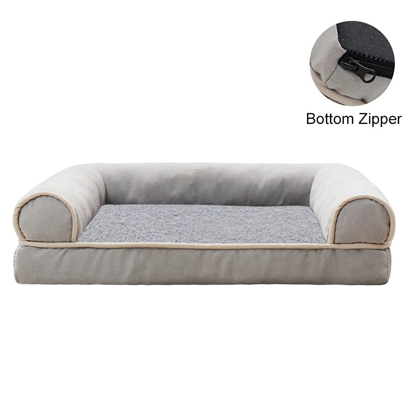 Comfy and Calming Dog Sofa Bolster Bed with Removable Washable Cover-Lumapick