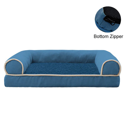 Comfy and Calming Dog Sofa Bolster Bed with Removable Washable Cover-Lumapick