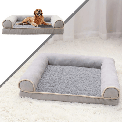 Comfy and Calming Dog Sofa Bolster Bed with Removable Washable Cover-Lumapick
