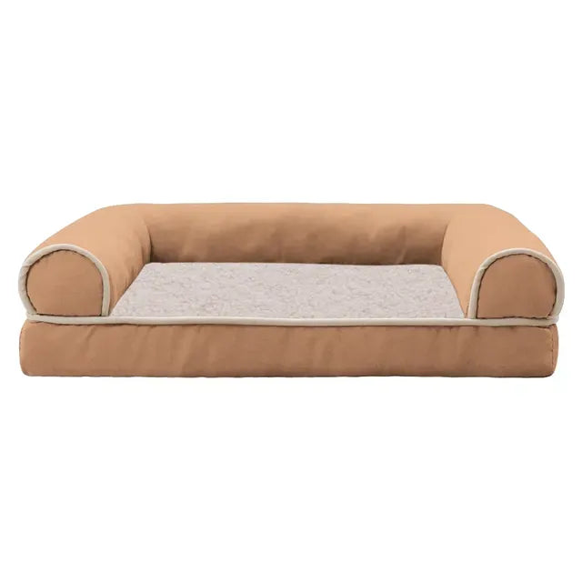 Comfy and Calming Dog Sofa Bolster Bed with Removable Washable Cover-Lumapick