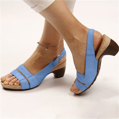 Casual Wedge Sandals with Double Straps