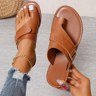 Orthopedic Leather Sandals for Women – Comfortable Bunion Relief-Lumapick