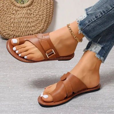 Orthopedic Leather Sandals for Women – Comfortable Bunion Relief-Lumapick