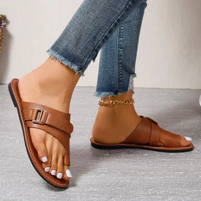 Orthopedic Leather Sandals for Women – Comfortable Bunion Relief-Lumapick